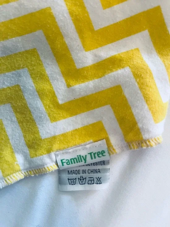 Yellow Chevron Bandana Bib for Babies - Soft Absorbent Drool Protector - Picture 3 of 4